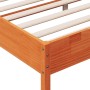 Bed frame with wax brown pine wood headboard 180x200 cm by vidaXL, Beds and slatted bases - Ref: Foro24-3216214, Price: 202,0...