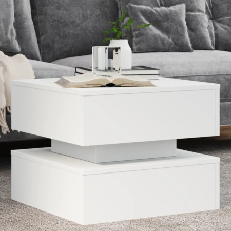 Couchtisch mit weißen LED-Leuchten 50x50x40 cm von vidaXL, Couchtisch - Ref: Foro24-839854, Preis: 57,97 €, Rabatt: %
