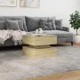 Coffee table with LED lights Sonoma oak 50x50x40 cm by vidaXL, Coffee table - Ref: Foro24-839856, Price: 69,41 €, Discount: %