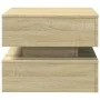 Coffee table with LED lights Sonoma oak 50x50x40 cm by vidaXL, Coffee table - Ref: Foro24-839856, Price: 69,41 €, Discount: %