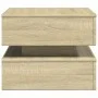 Coffee table with LED lights Sonoma oak 50x50x40 cm by vidaXL, Coffee table - Ref: Foro24-839856, Price: 69,41 €, Discount: %