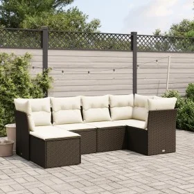 Set sofás de jardín 6 piezas y cojines ratán sintético marrón by vidaXL, Garden sets - Ref: Foro24-3263179, Price: 403,74 €, ...