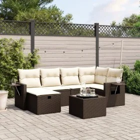 6-piece garden sofa set and brown synthetic rattan cushions by vidaXL, Garden sets - Ref: Foro24-3263799, Price: 409,13 €, Di...