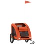 Haustier-Fahrradanhänger, Eisen-Oxford-Stoff, Orange von vidaXL, Kinderwagen für Haustiere - Ref: Foro24-93963, Preis: 95,58 ...