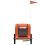 Haustier-Fahrradanhänger, Eisen-Oxford-Stoff, Orange von vidaXL, Kinderwagen für Haustiere - Ref: Foro24-93963, Preis: 93,90 ...