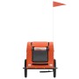 Haustier-Fahrradanhänger, Eisen-Oxford-Stoff, Orange von vidaXL, Kinderwagen für Haustiere - Ref: Foro24-93963, Preis: 95,58 ...