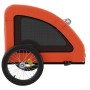 Remolque de bicicleta mascotas hierro tela Oxford naranja