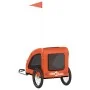Haustier-Fahrradanhänger, Eisen-Oxford-Stoff, Orange von vidaXL, Kinderwagen für Haustiere - Ref: Foro24-93963, Preis: 93,90 ...