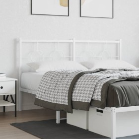 White metal headboard 150 cm by vidaXL, Headboards and footboards - Ref: Foro24-376309, Price: 40,41 €, Discount: %