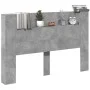 Bettkopfteil in Betongrau mit LED-Licht, 160 x 16,5 x 103,5 cm von vidaXL, Kopf- und Fußteile - Ref: Foro24-839255, Preis: 84...