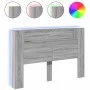 Cabecero de cama con luz LED gris Sonoma 160x16,5x103,5 cm de vidaXL, Cabeceros y pies de cama - Ref: Foro24-839257, Precio: ...