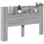 Cabecero de cama con luz LED gris Sonoma 160x16,5x103,5 cm de vidaXL, Cabeceros y pies de cama - Ref: Foro24-839257, Precio: ...