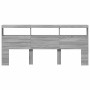 Bettkopfteil mit LED-Licht Sonomagrau 220x17x102 cm von vidaXL, Kopf- und Fußteile - Ref: Foro24-839229, Preis: 110,57 €, Rab...