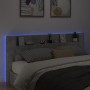 Bettkopfteil in Betongrau mit LED-Licht, 220 x 16,5 x 103,5 cm von vidaXL, Kopf- und Fußteile - Ref: Foro24-839276, Preis: 97...