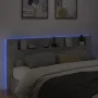 Bettkopfteil in Betongrau mit LED-Licht, 220 x 16,5 x 103,5 cm von vidaXL, Kopf- und Fußteile - Ref: Foro24-839276, Preis: 95...