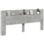 Bettkopfteil in Betongrau mit LED-Licht, 220 x 16,5 x 103,5 cm von vidaXL, Kopf- und Fußteile - Ref: Foro24-839276, Preis: 97...