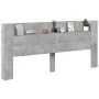 Bettkopfteil in Betongrau mit LED-Licht, 220 x 16,5 x 103,5 cm von vidaXL, Kopf- und Fußteile - Ref: Foro24-839276, Preis: 95...