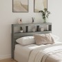 Bettkopfteil mit LED-Licht Sonomagrau 140x17x102 cm von vidaXL, Kopf- und Fußteile - Ref: Foro24-839201, Preis: 100,51 €, Rab...