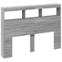 Bed headboard with LED light Sonoma gray 140x17x102 cm by vidaXL, Headboards and footboards - Ref: Foro24-839201, Price: 98,8...