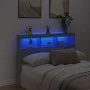 Bed headboard with LED light Sonoma gray 140x17x102 cm by vidaXL, Headboards and footboards - Ref: Foro24-839201, Price: 98,8...