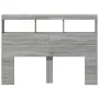 Bed headboard with LED light Sonoma gray 140x17x102 cm by vidaXL, Headboards and footboards - Ref: Foro24-839201, Price: 98,8...