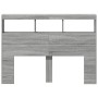 Bettkopfteil mit LED-Licht Sonomagrau 140x17x102 cm von vidaXL, Kopf- und Fußteile - Ref: Foro24-839201, Preis: 100,51 €, Rab...