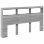 Bettkopfteil mit LED-Licht Sonomagrau 180x17x102 cm von vidaXL, Kopf- und Fußteile - Ref: Foro24-839215, Preis: 116,92 €, Rab...