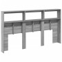 Bettkopfteil mit LED-Licht Sonomagrau 180x17x102 cm von vidaXL, Kopf- und Fußteile - Ref: Foro24-839215, Preis: 116,92 €, Rab...