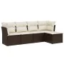 5-piece garden dining set and brown synthetic rattan cushions by vidaXL, Garden sets - Ref: Foro24-3263139, Price: 319,56 €, ...