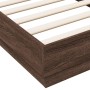 Bettgestell aus braunem Eichenholzwerkstoff, 75 x 190 cm von vidaXL, Betten und Lattenroste - Ref: Foro24-839643, Preis: 86,7...