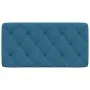 Blaues, samtgepolstertes Bettkopfteil 100 cm von vidaXL, Kopf- und Fußteile - Ref: Foro24-374718, Preis: 43,12 €, Rabatt: %