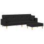 2-seater sofa bed with black fabric stool by vidaXL, Sofas - Ref: Foro24-3216242, Price: 357,94 €, Discount: %