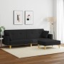 2-seater sofa bed with black fabric stool by vidaXL, Sofas - Ref: Foro24-3216242, Price: 357,94 €, Discount: %