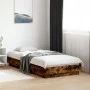 Estructura de cama madera de ingeniería roble humo 75x190 cm de vidaXL, Camas y somieres - Ref: Foro24-839641, Precio: 80,96 ...