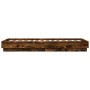 Estructura de cama madera de ingeniería roble humo 75x190 cm de vidaXL, Camas y somieres - Ref: Foro24-839641, Precio: 81,89 €