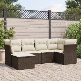 6-piece garden sofa set and brown synthetic rattan cushions by vidaXL, Garden sets - Ref: Foro24-3249792, Price: 405,35 €, Di...