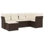 6-piece garden sofa set and brown synthetic rattan cushions by vidaXL, Garden sets - Ref: Foro24-3249792, Price: 405,35 €, Di...
