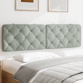Cabecero de cama acolchado terciopelo gris claro 180 cm de vidaXL, Cabeceros y pies de cama - Ref: Foro24-374739, Precio: 70,...