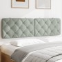 Light gray velvet padded headboard 180 cm by vidaXL, Headboards and footboards - Ref: Foro24-374739, Price: 70,71 €, Discount: %