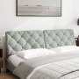 Light gray velvet padded headboard 180 cm by vidaXL, Headboards and footboards - Ref: Foro24-374739, Price: 70,71 €, Discount: %