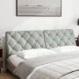Light gray velvet padded headboard 180 cm by vidaXL, Headboards and footboards - Ref: Foro24-374739, Price: 69,33 €, Discount: %