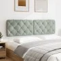Light gray velvet padded headboard 180 cm by vidaXL, Headboards and footboards - Ref: Foro24-374739, Price: 69,33 €, Discount: %