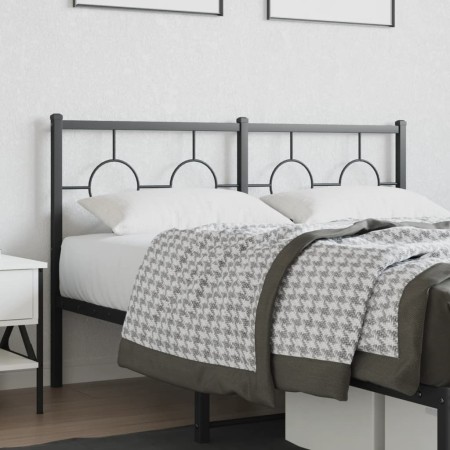 Kopfteil aus schwarzem Metall, 135 cm von vidaXL, Kopf- und Fußteile - Ref: Foro24-376258, Preis: 44,90 €, Rabatt: %