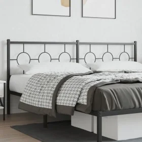 Black metal headboard 200 cm by vidaXL, Headboards and footboards - Ref: Foro24-376264, Price: 49,14 €, Discount: %