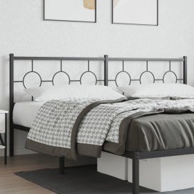 Kopfteil aus schwarzem Metall, 200 cm von vidaXL, Kopf- und Fußteile - Ref: Foro24-376264, Preis: 49,82 €, Rabatt: %