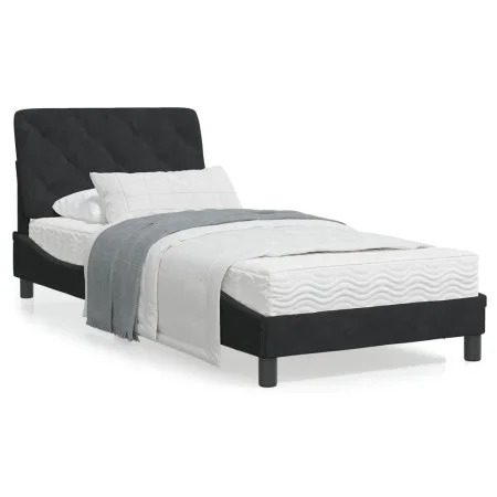 Black velvet bed frame with LED lights 80x200 cm by vidaXL, Beds and slatted bases - Ref: Foro24-3213821, Price: 129,92 €, Di...