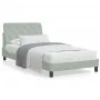 Light gray velvet bed frame with LED lights 100x200 cm by vidaXL, Beds and slatted bases - Ref: Foro24-3213837, Price: 147,34...