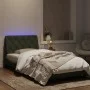 Light gray velvet bed frame with LED lights 100x200 cm by vidaXL, Beds and slatted bases - Ref: Foro24-3213837, Price: 147,34...