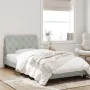 Light gray velvet bed frame with LED lights 100x200 cm by vidaXL, Beds and slatted bases - Ref: Foro24-3213837, Price: 147,34...
