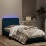 Bettgestell aus blauem Samt mit LED-Leuchten, 90 x 200 cm von vidaXL, Betten und Lattenroste - Ref: Foro24-3213835, Preis: 15...